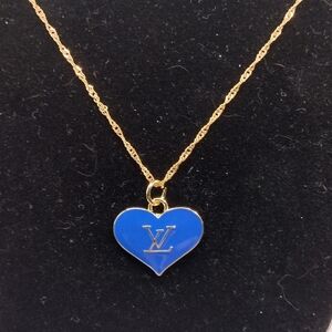 Authentic Louis Vuitton Zipper Pull- Blue W/.925 Chain